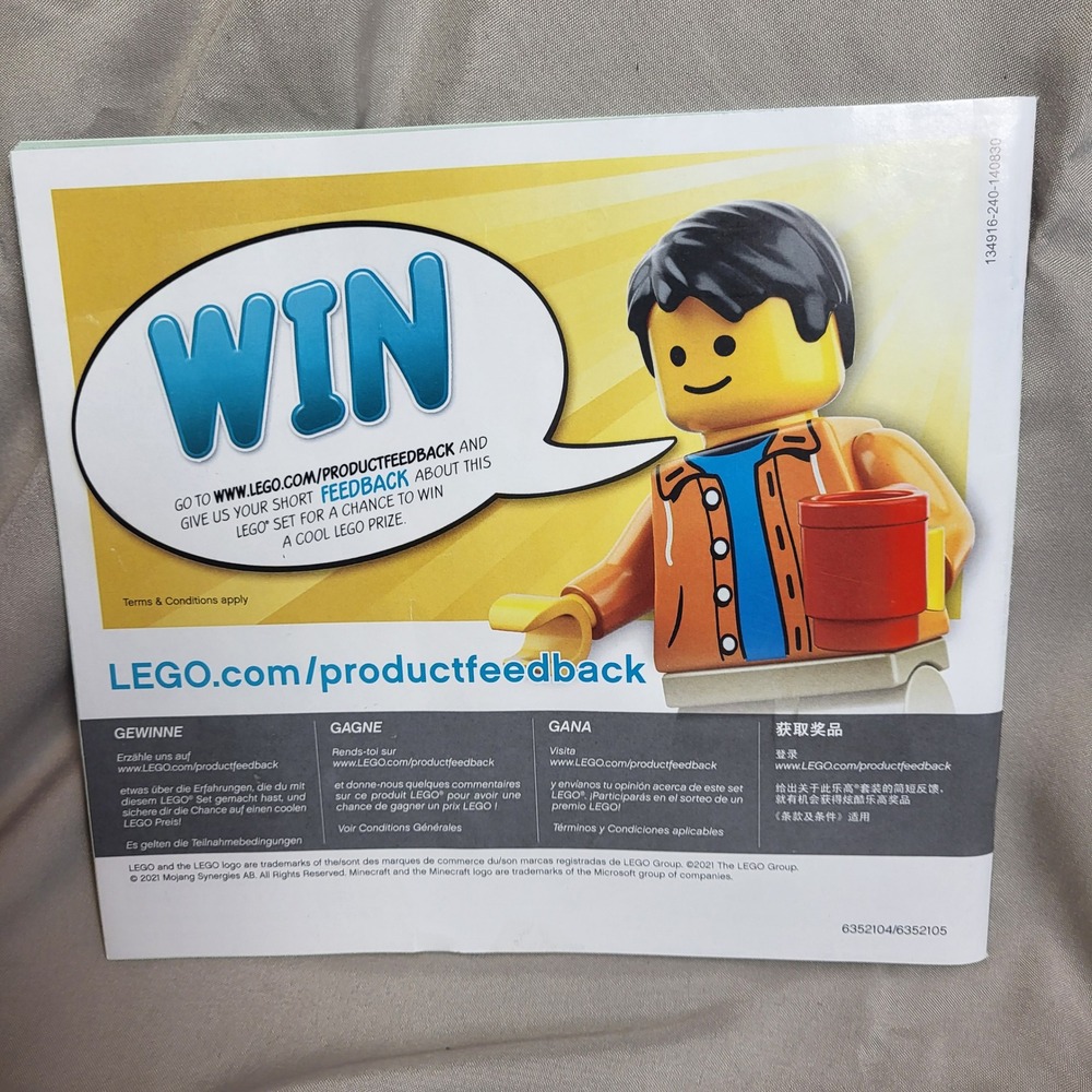 LEGO Minecraft The Abandoned Mine 21166 Building Instruction Manual Only 2021 - Picture 2 of 2